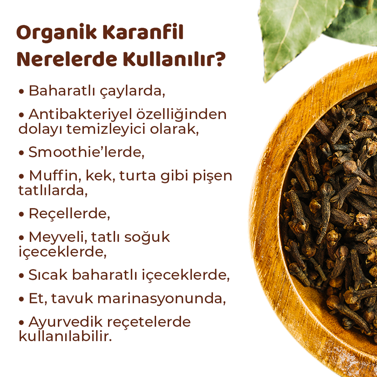 Organik Karanfil Tane 40 Gr