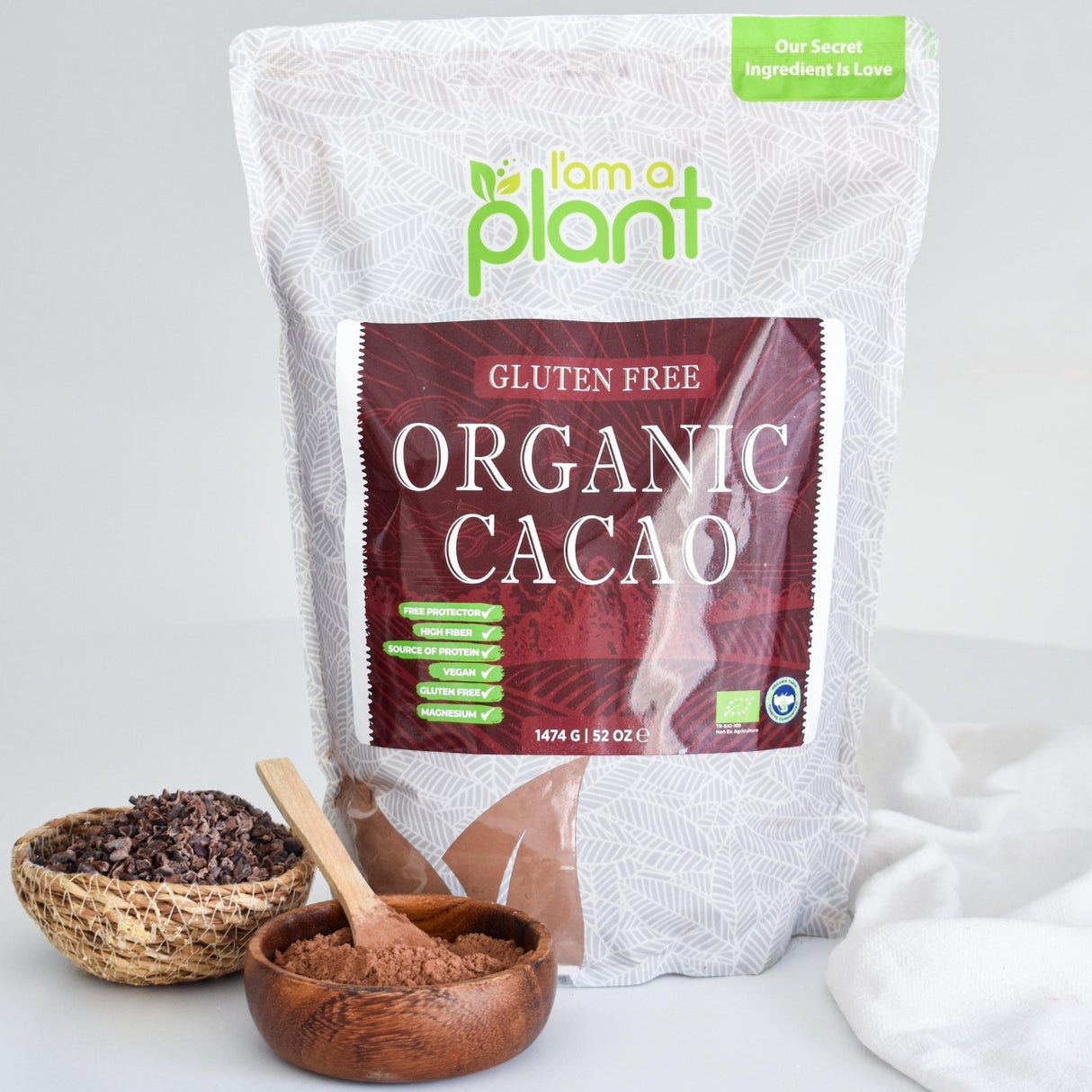 Organik Kakao Tozu Glutensiz 1474 Gr