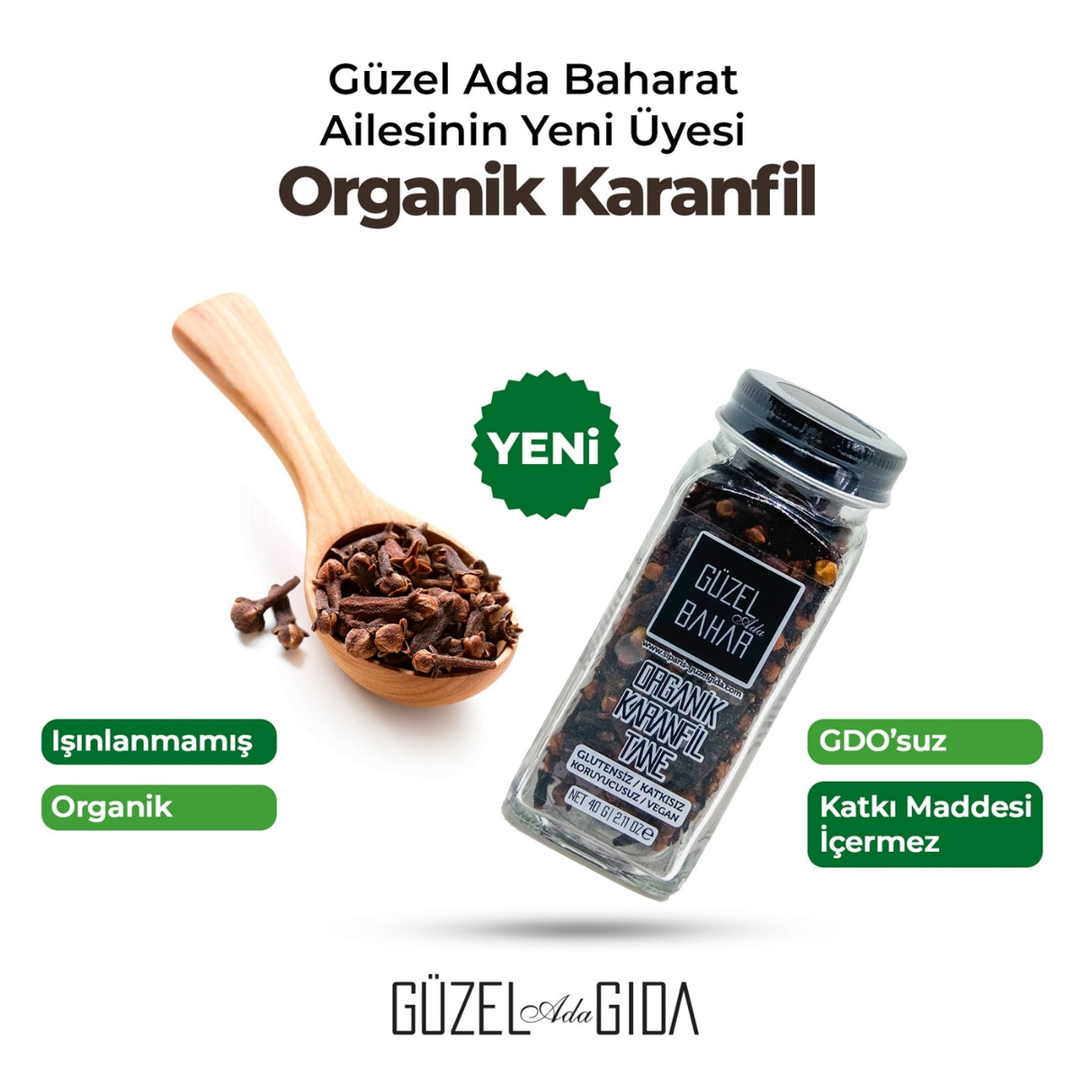 Organik Karanfil Tane 40 Gr