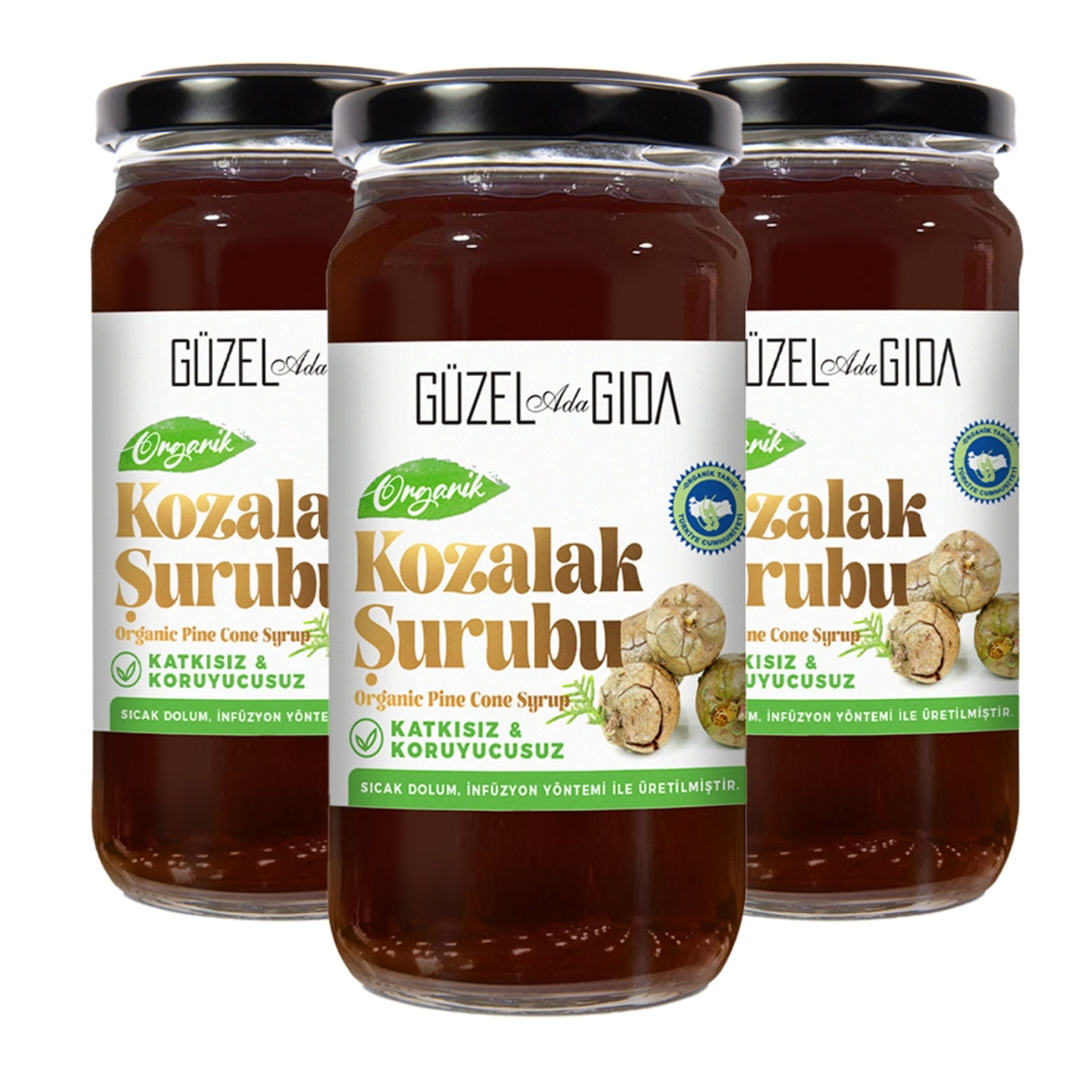 Organik Kozalak Şurubu 3X230 Ml