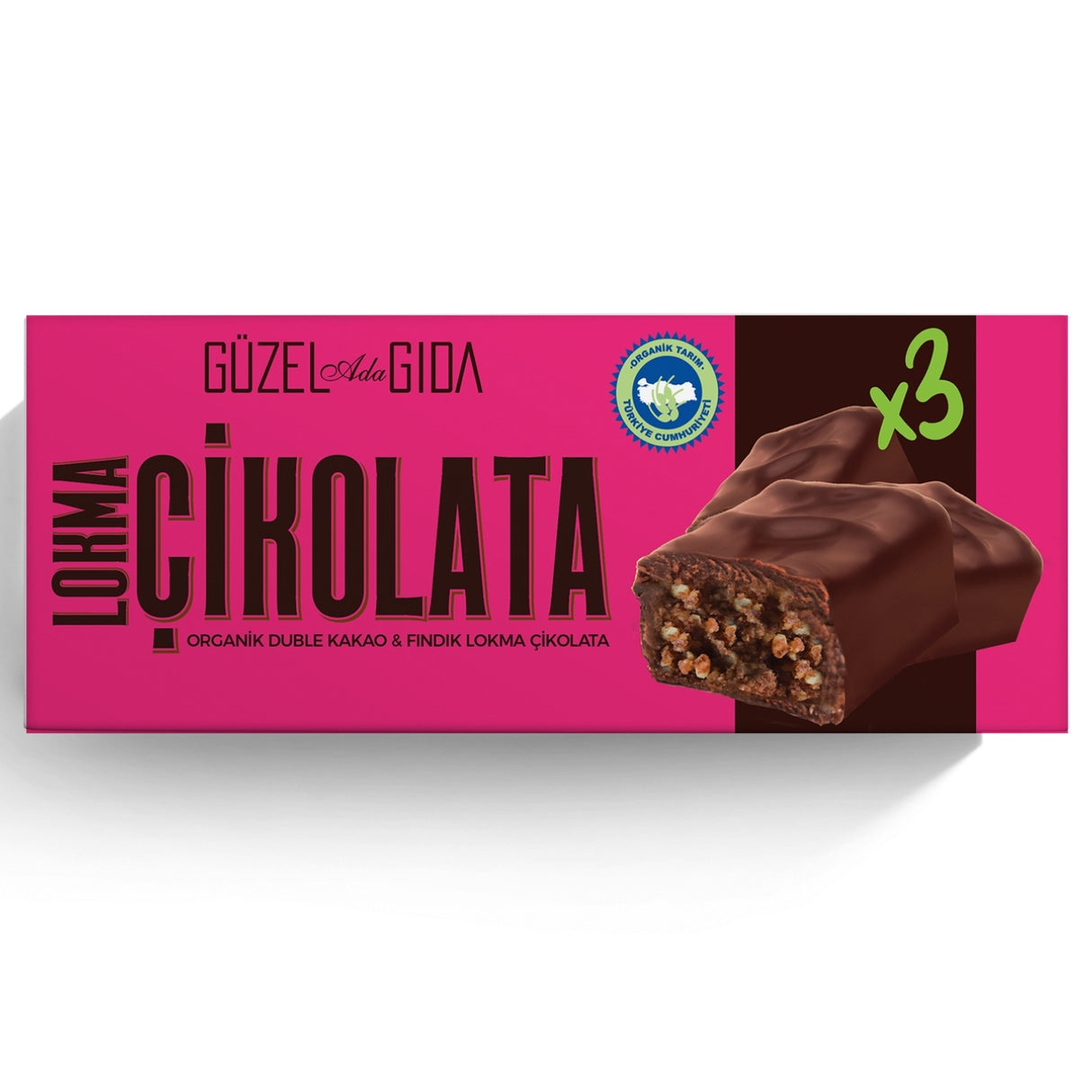 Lokma Çikolata Duble Kakao Fındık Vegan Bar 35 Gr