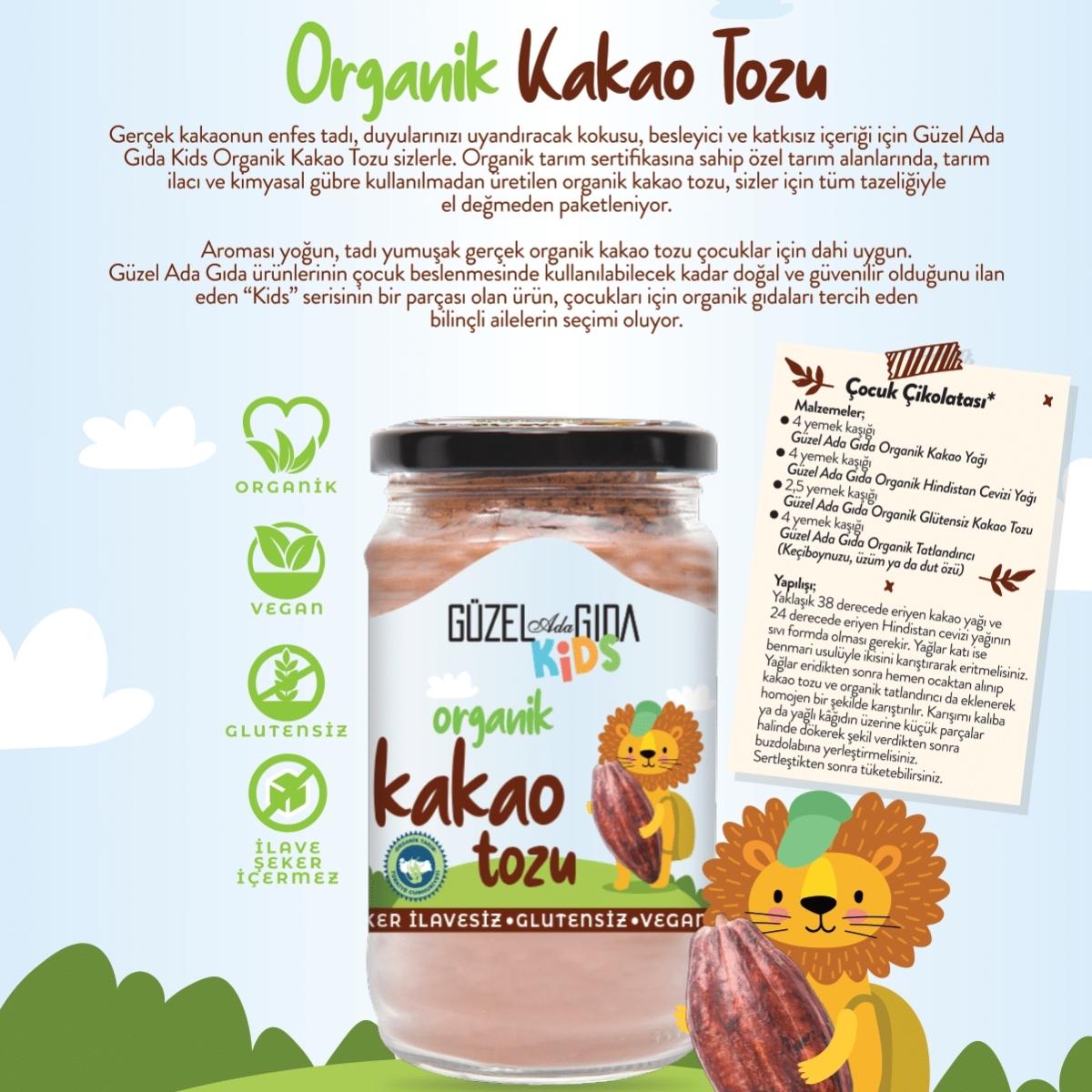 Kids Organik Kakao Tozu 150 Gr