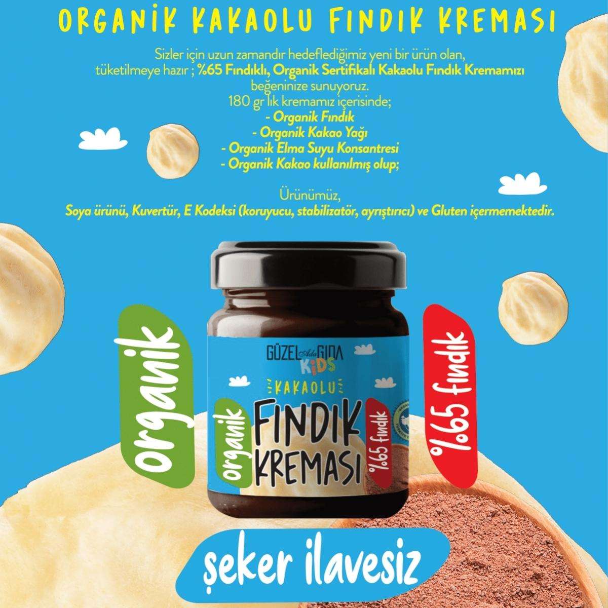 Kids Organik Kakaolu Fındık Kreması 2X200 Gr