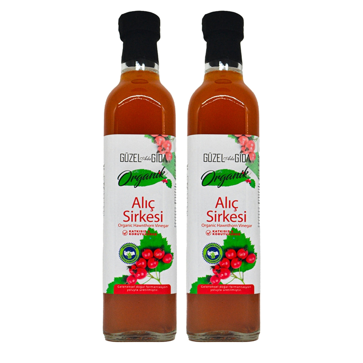 Organic Hawthorn Vinegar 2X500 ML 