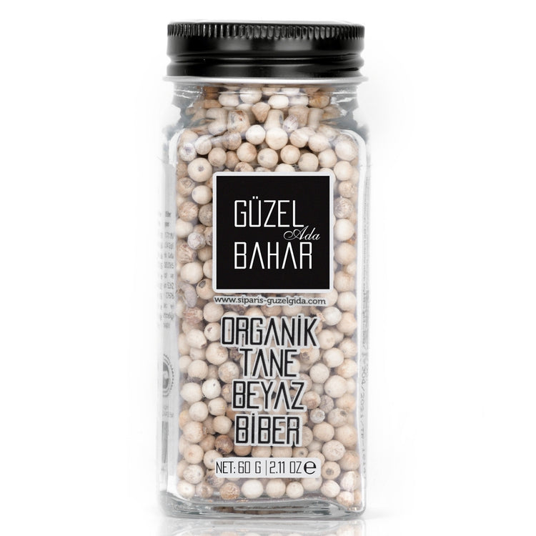Organik Tane Beyaz Biber 60 Gr
