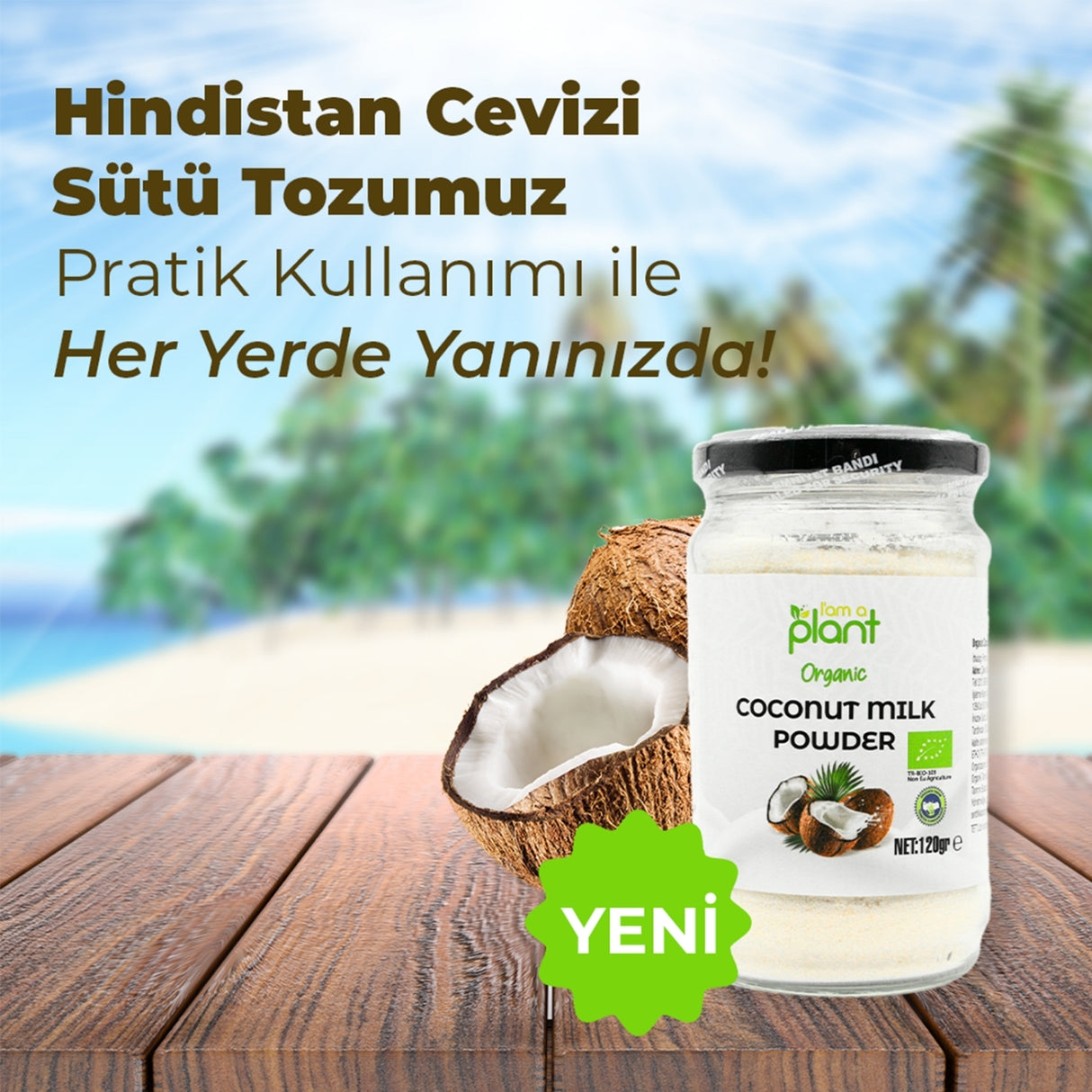 Organik Hindistan Cevizi Sütü Tozu 3X120G