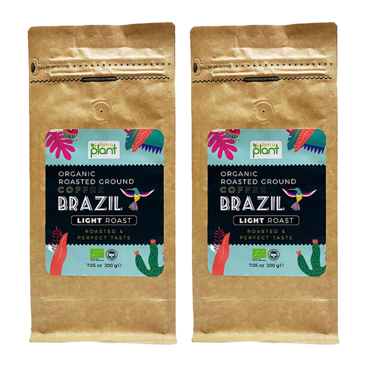 Organic Ground Filter Coffee Brazilian Light 2X200G