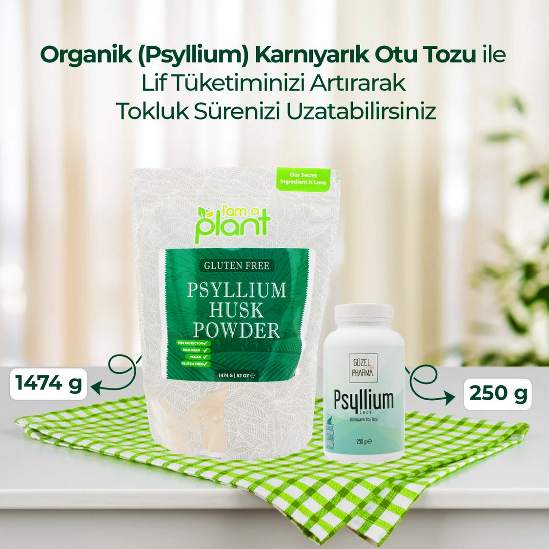 Psyllium Husk Herb Powder Economic Package 1474G 