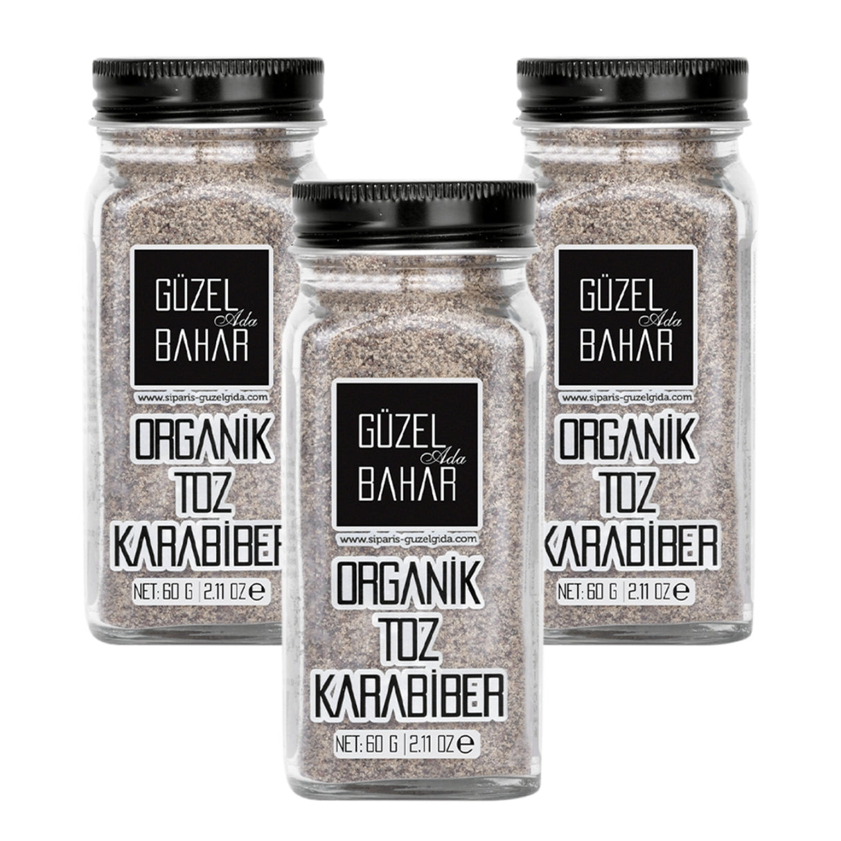 Organik Toz Karabiber 3X60G