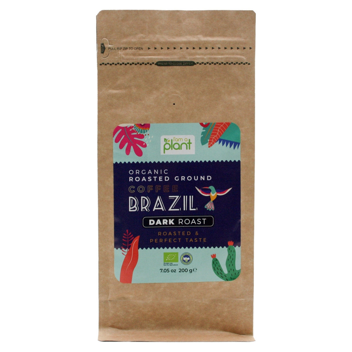 Organic Ground Filter Coffee Brazilian Dark 200G 